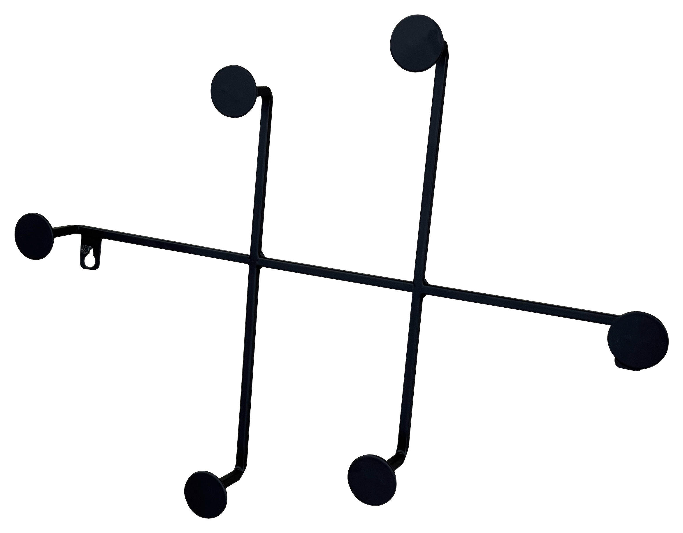 Thumbnail - Wandgarderobe Ella schwarz B/H/T: ca. 41x31x5 cm