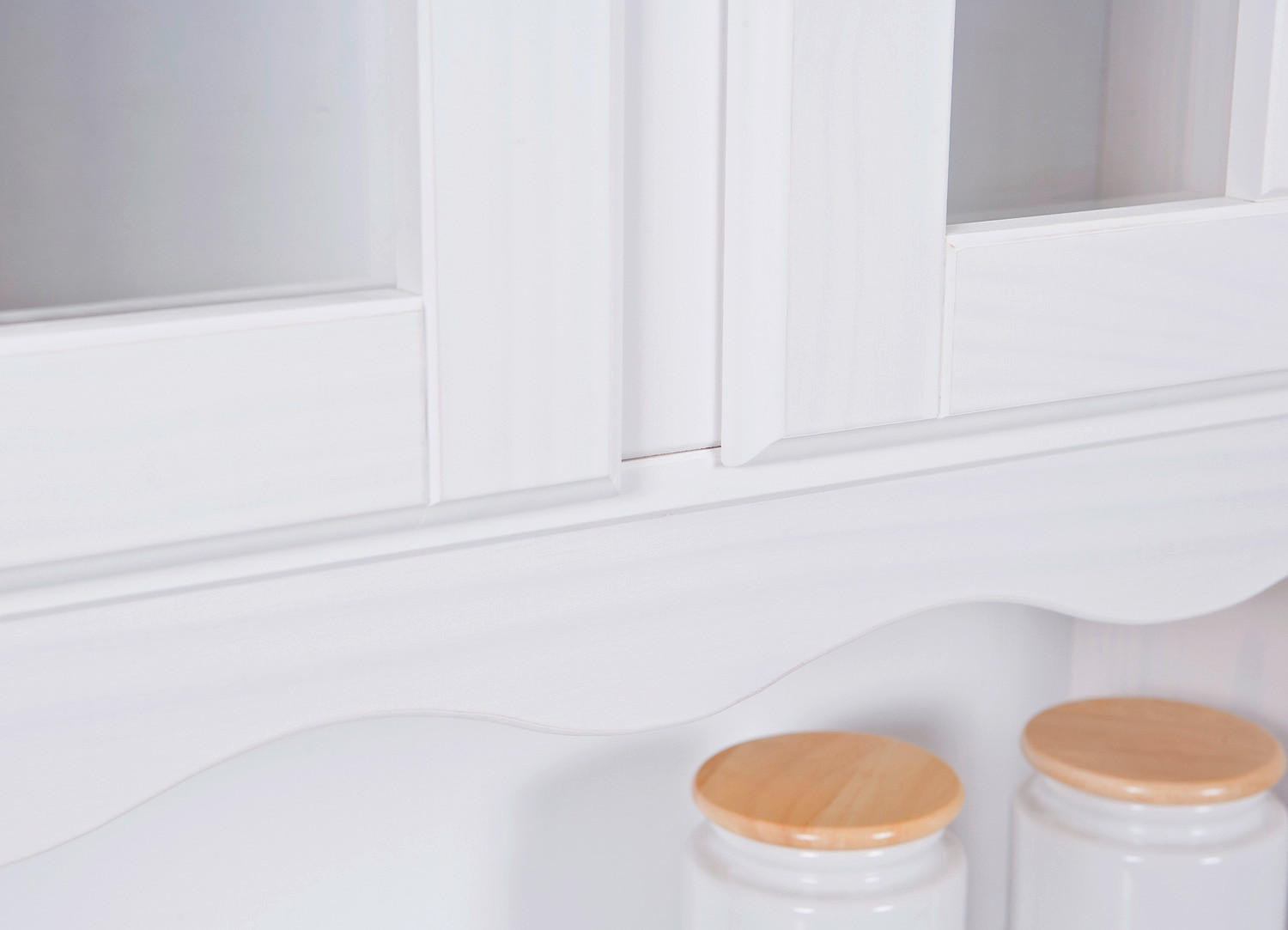 Vitrine Valencia weiß lackiert Kiefer B/H/T: ca. 88x198x43 cm