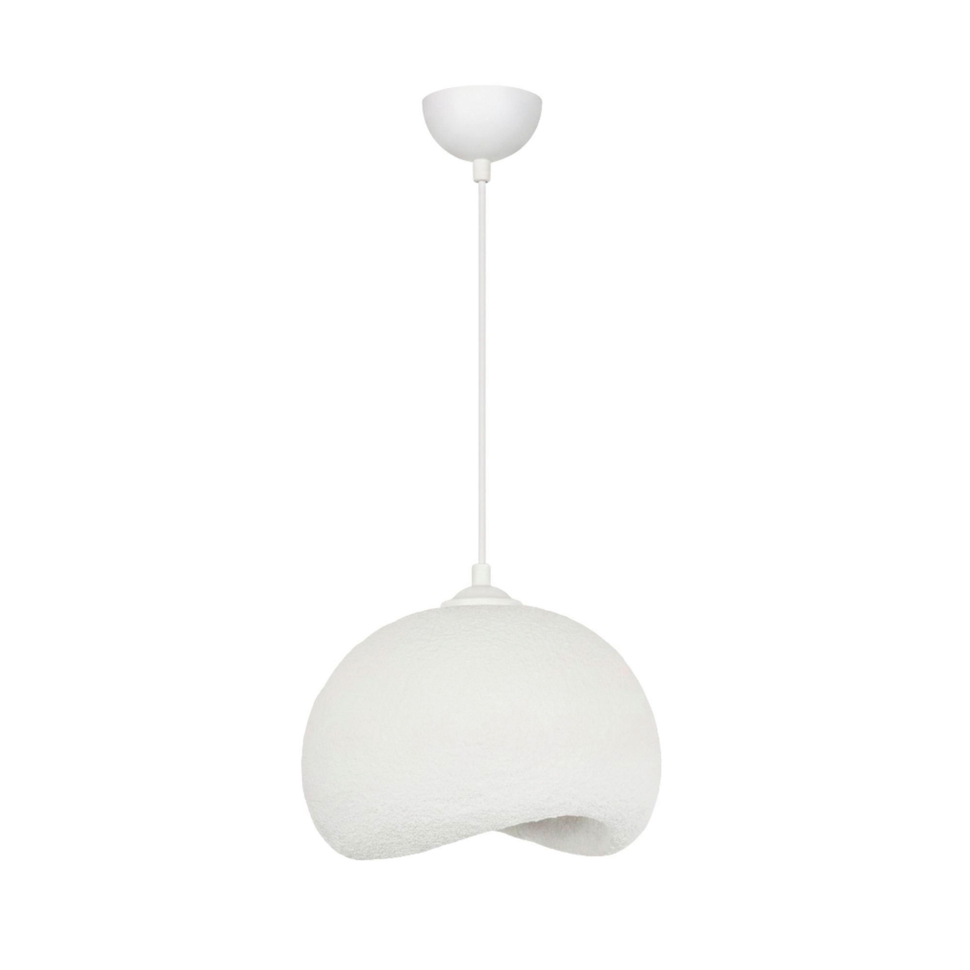 Opviq Pendelleuchte Yontu-15850 weiß Metall Polyester-Mischgewebe B/H/L: ca. 29x120x34 cm E27 1 Brennstellen