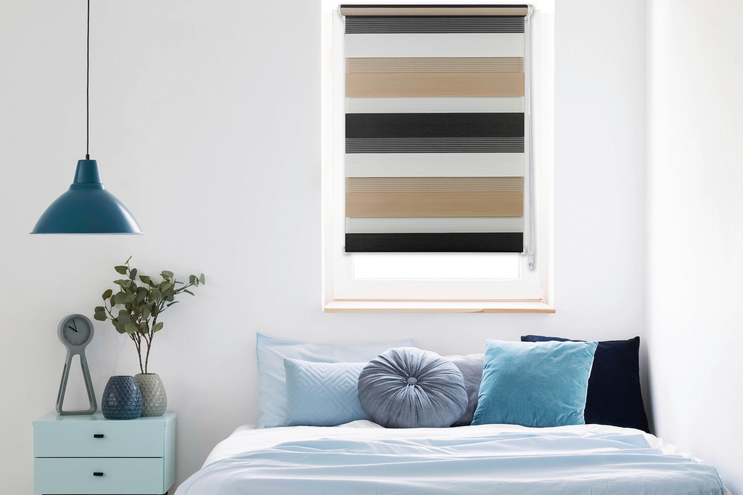 Thumbnail - Doppelrollo Just-Triple Cappuccino B/L: ca. 90x160 cm