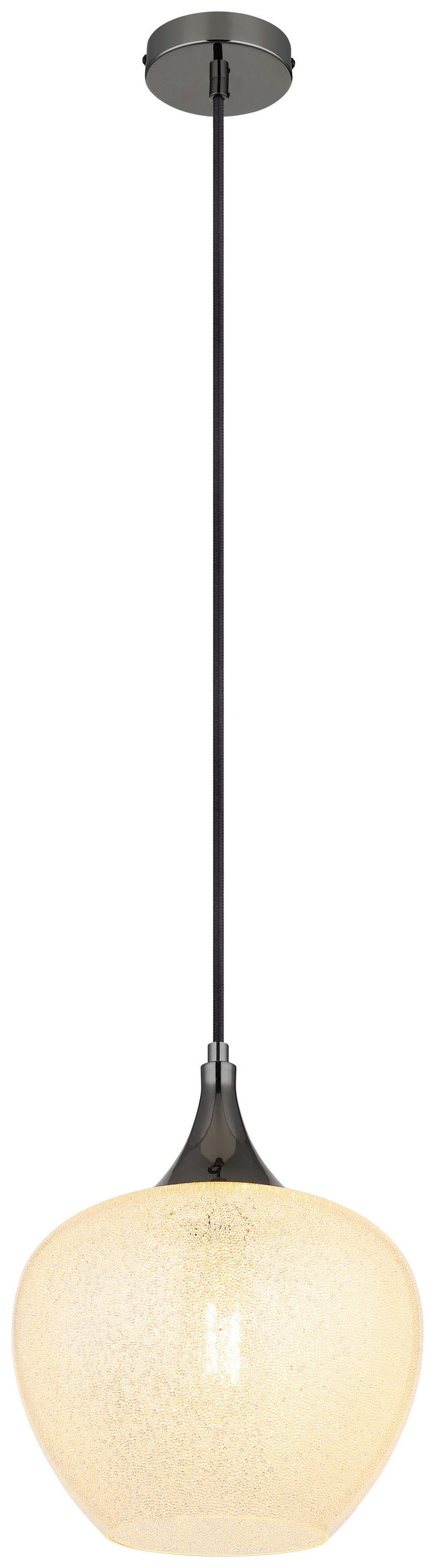 GLOBO Pendelleuchte MAXY 15548HK klar schwarz Chrom Acryl Metall H/D: ca. 120x24 cm E27 1 Brennstellen
