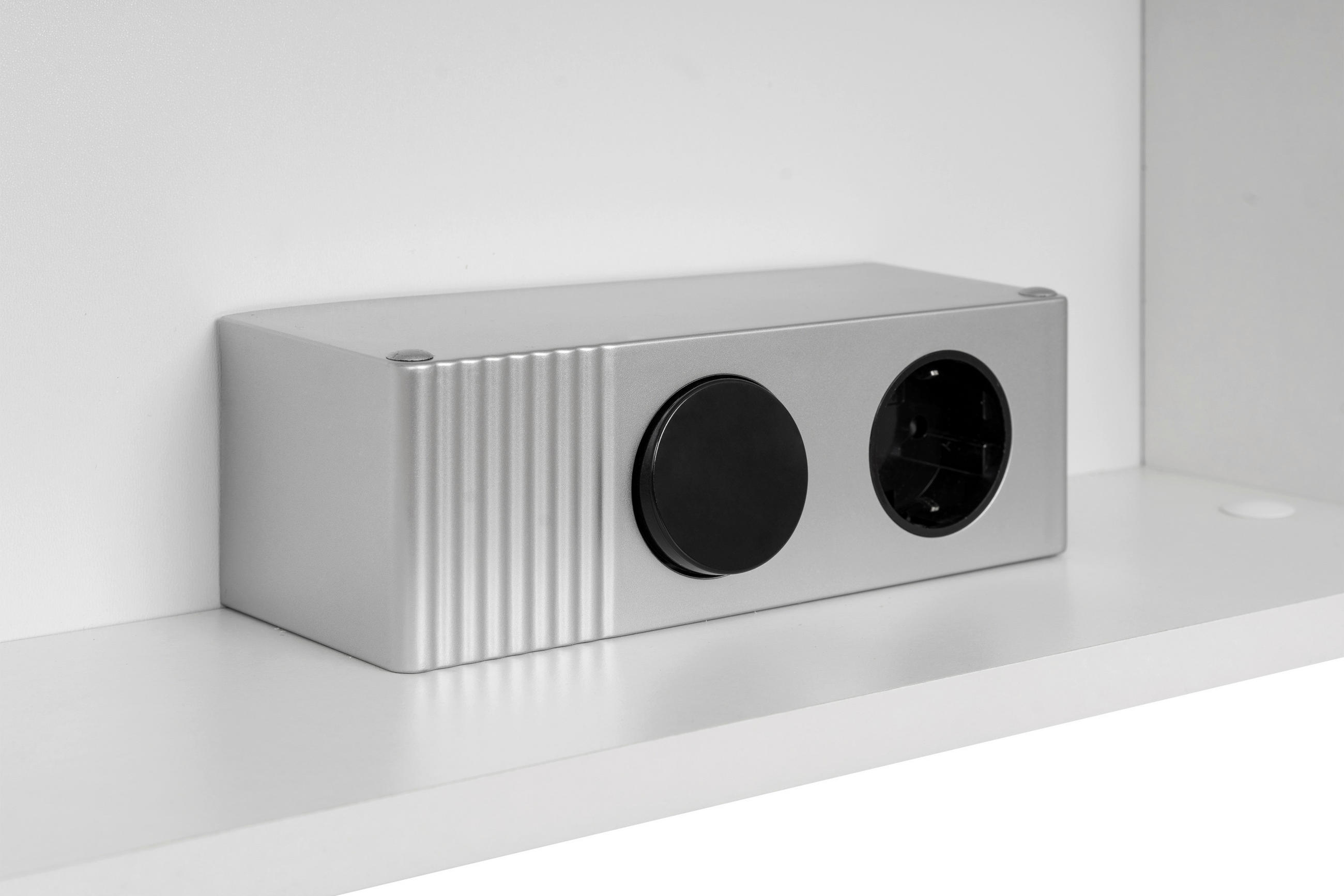 Thumbnail - Spiegelschrank Praya Dark Concret Nachbildung weiß B/H/T: ca. 79x71x28 cm