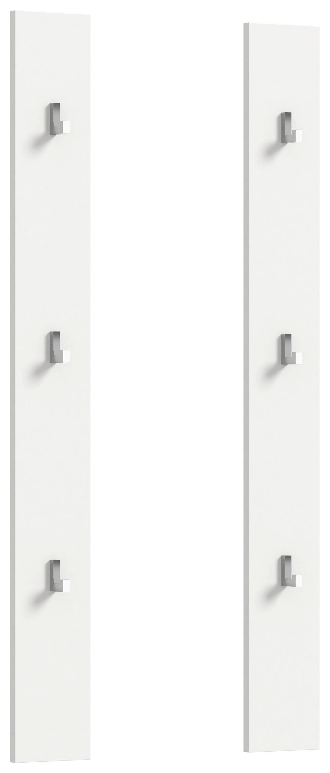 Garderobenpaneel PROJEKT X weiß weiß Hochglanz B/H/T: ca. 13x115x3 cm