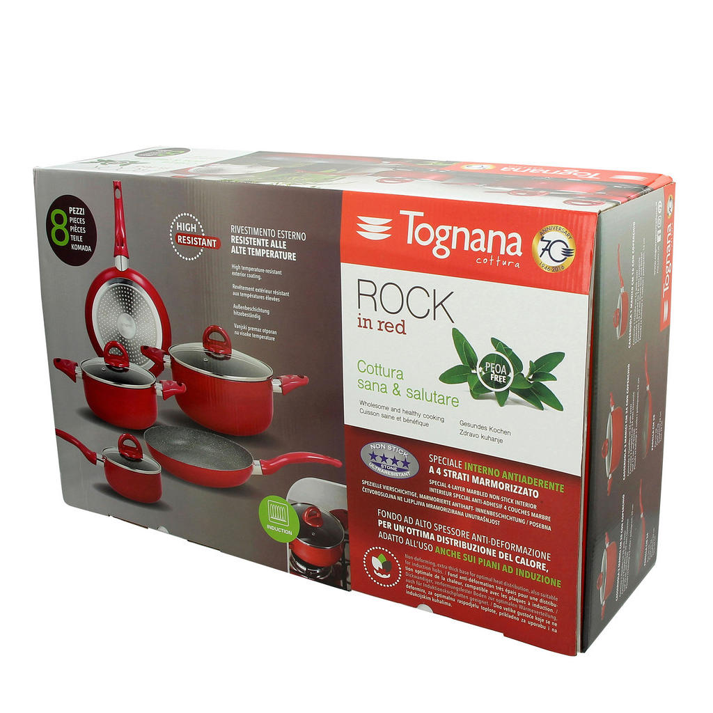 Thumbnail - TOGNANA Topfset rot Aluminium 8 tlg.