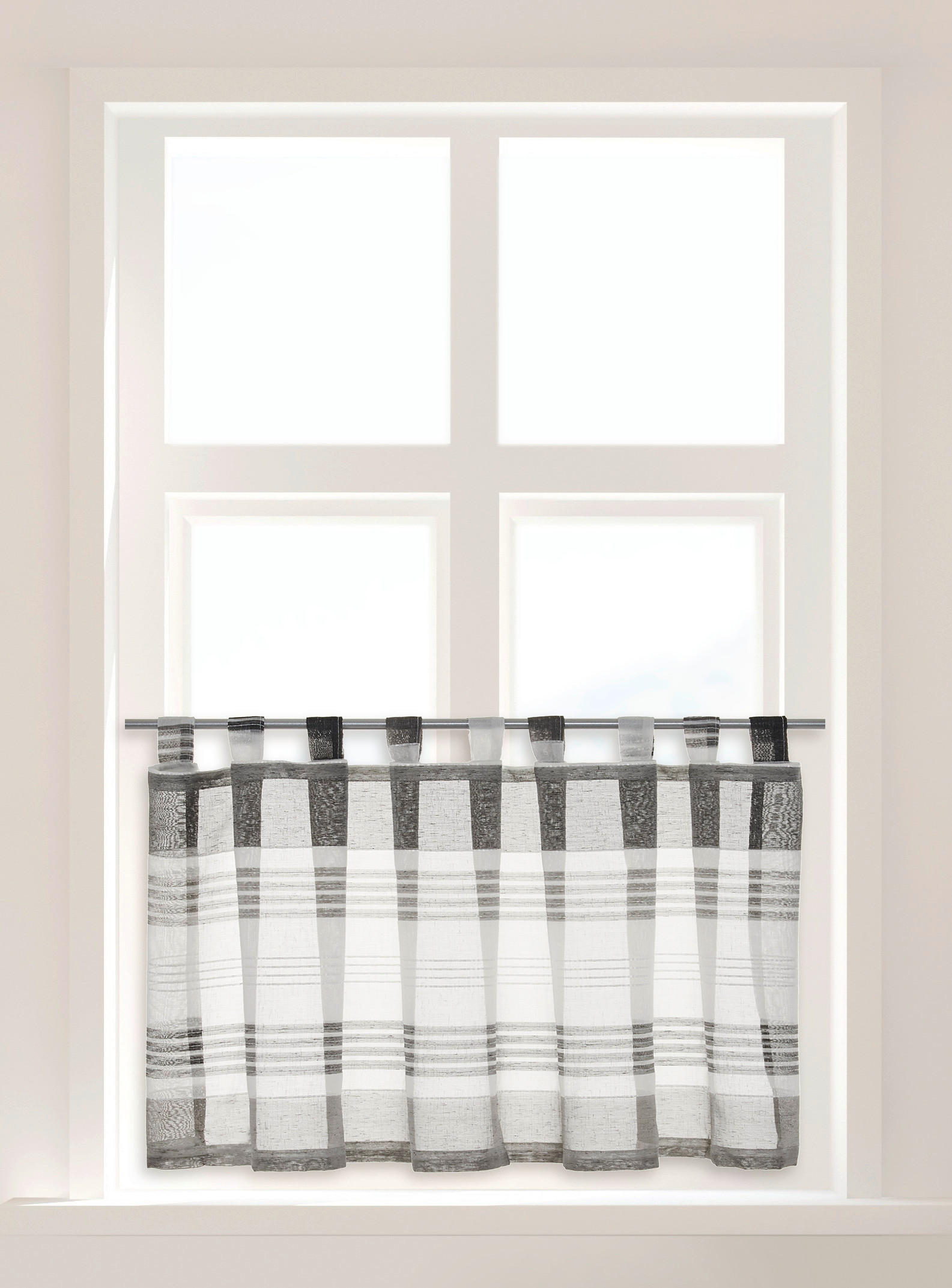 POCOline Scheibengardine Havana anthrazit B/L: ca. 140x50 cm