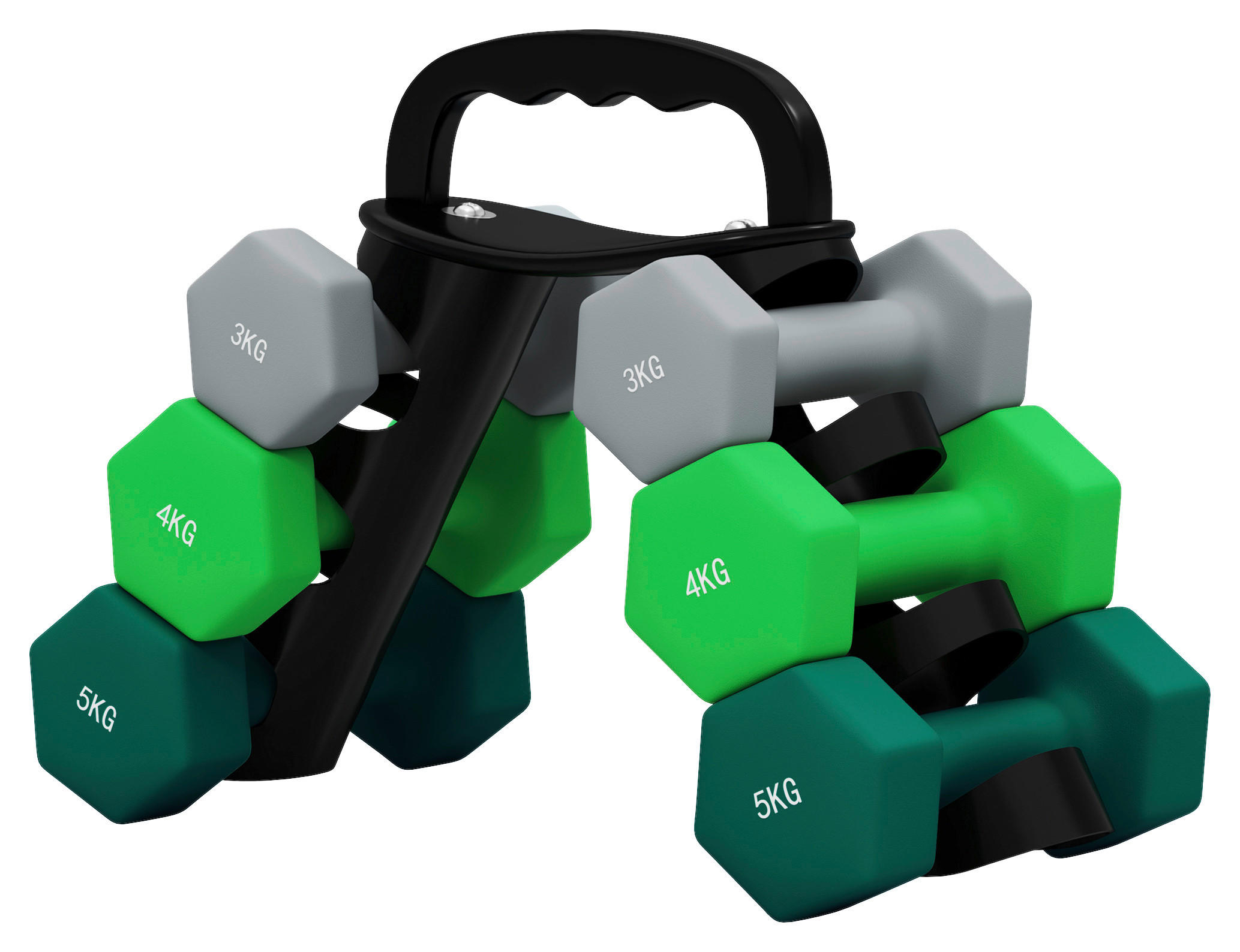 SPORTNOW Hantelset mehrfarbig Metall B/H/L: ca. 10x30x42 cm