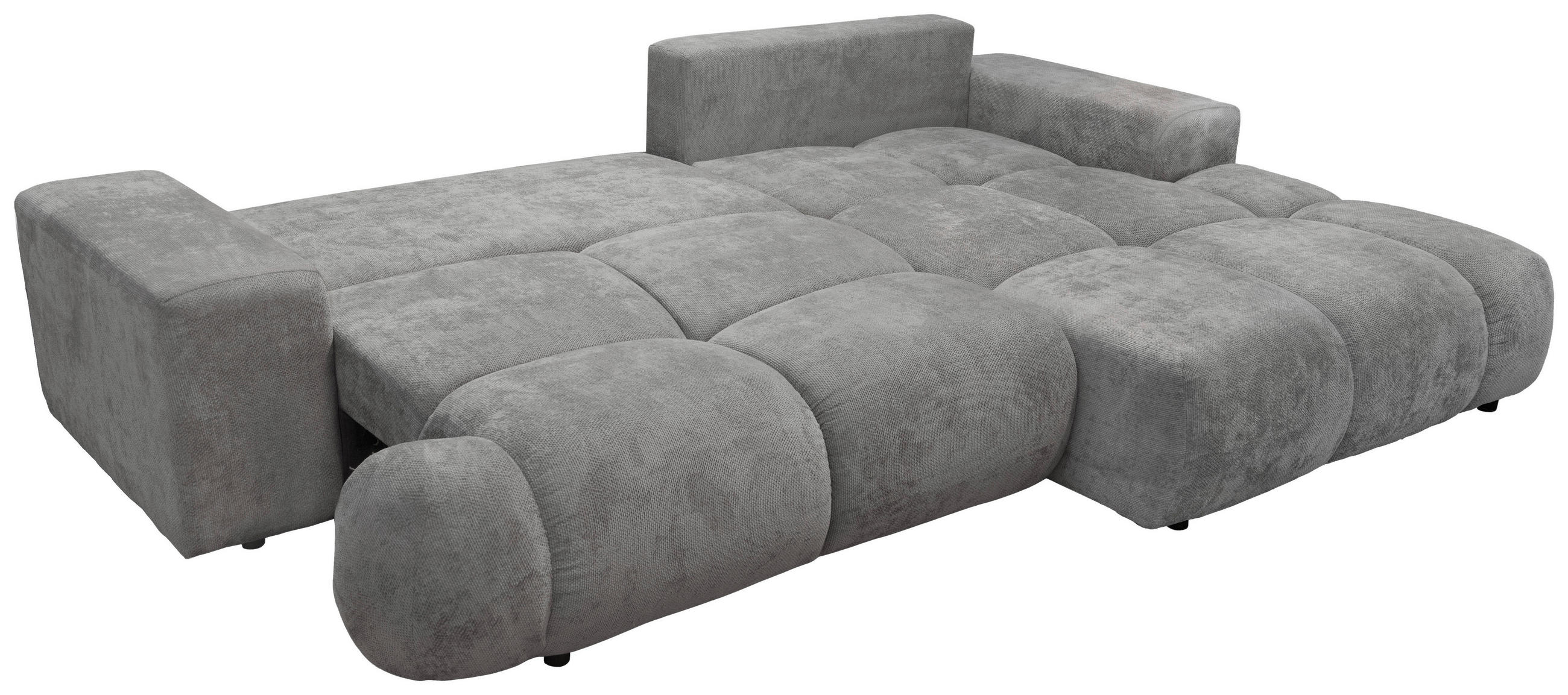 Thumbnail - Ecksofa mit Bettfunktion grau Microfaser B/H/T: ca. 288x69x187 cm
