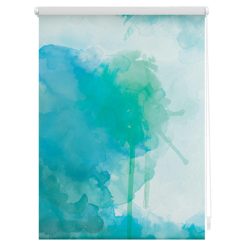 Thumbnail - LICHTBLICK Verdunkelungsrollo Aquarell blau B/L: ca. 100x150 cm