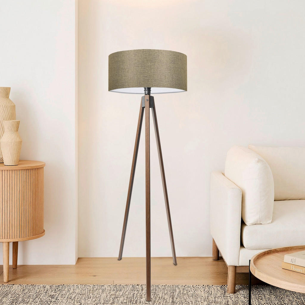 Thumbnail - Opviq Stehleuchte sand Stoff B/H/T/L/D: ca. 38x200x38x38x38 cm E27 1 Brennstellen