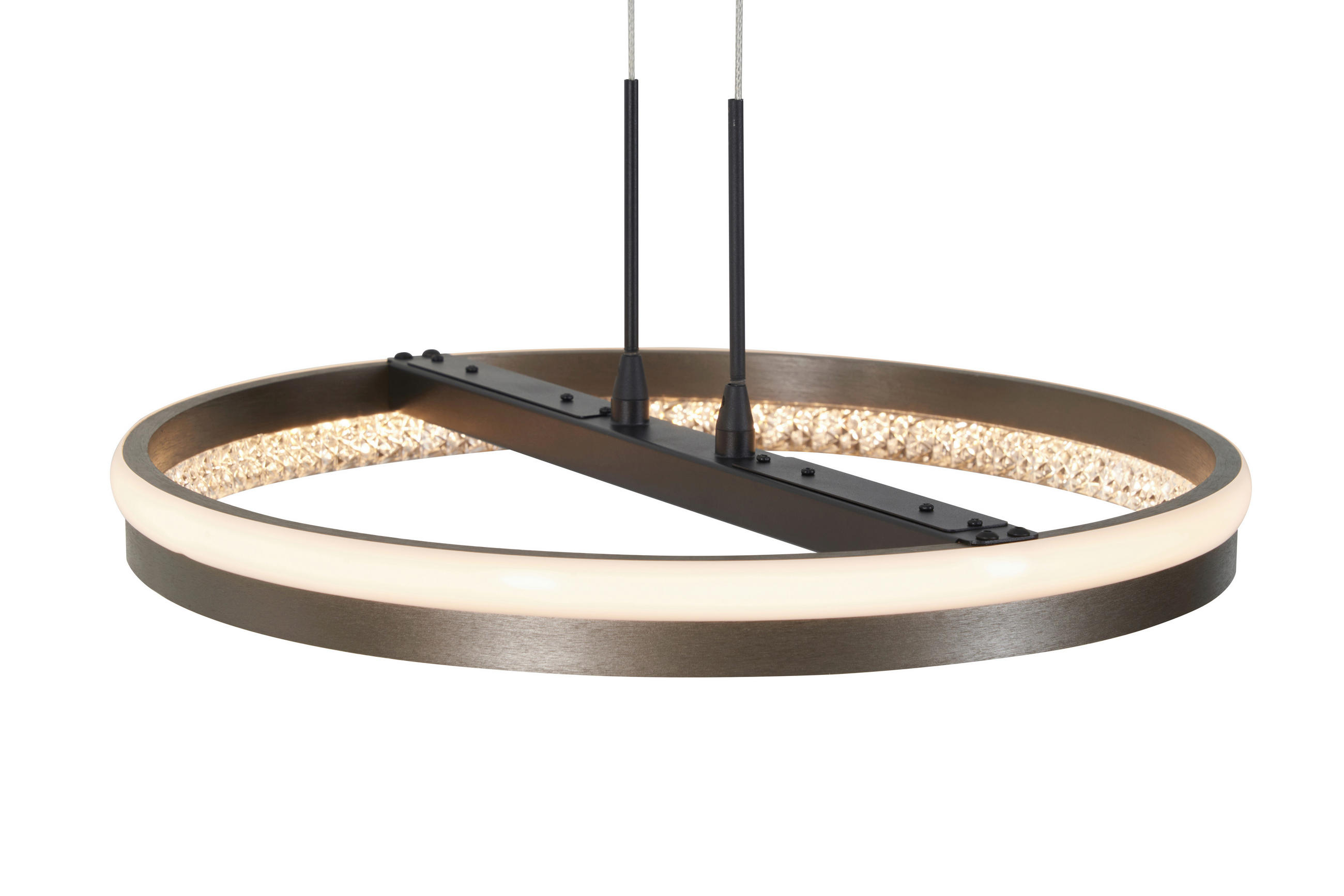 Thumbnail - POCOline LED-Pendelleuchte Liah schwarz Metall Acryl H/D: ca. 120x40 cm