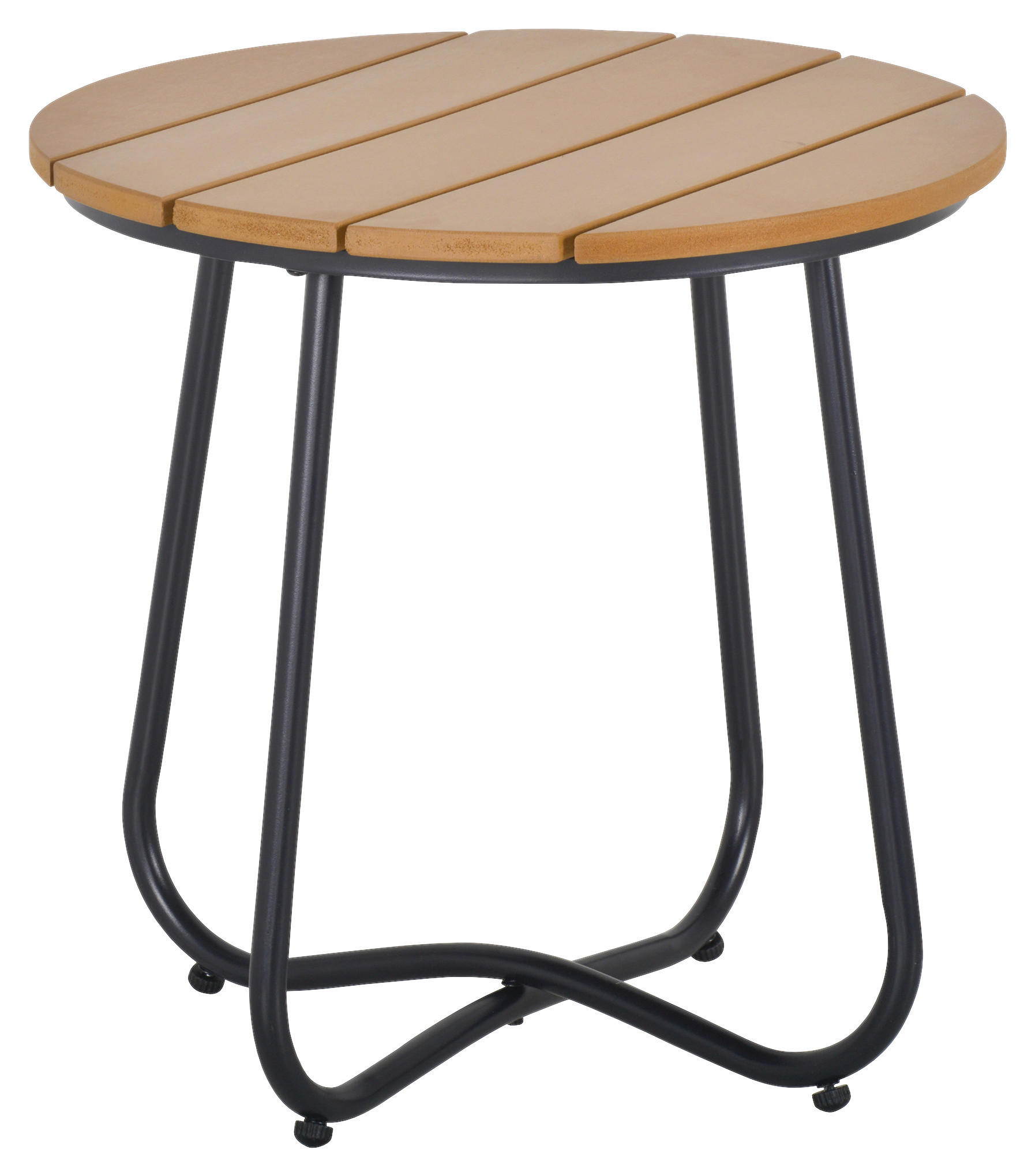 Outsunny Gartentisch braun Kunststoff H/D: ca. 48x49 cm