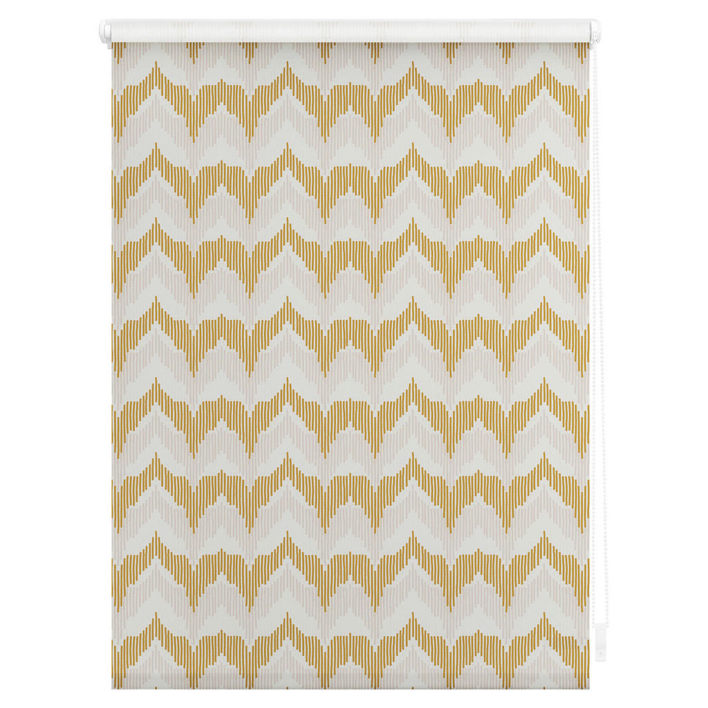 Thumbnail - LICHTBLICK Rollo Boho Zig Zag gelb B/L: ca. 60x150 cm