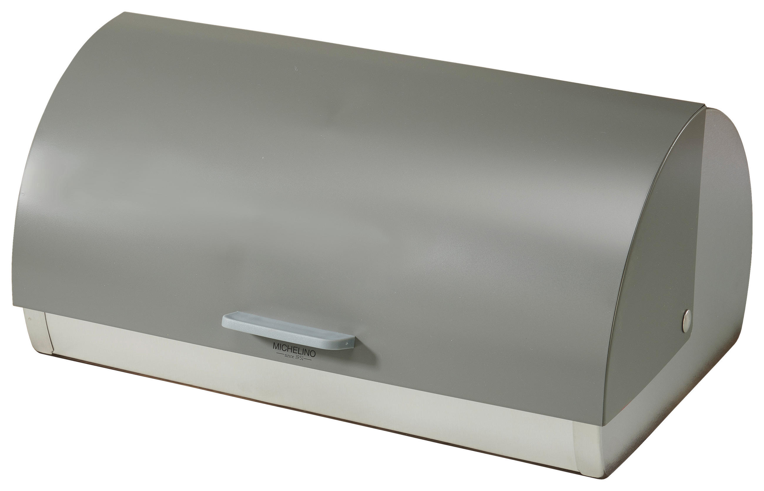 MICHELINO Brotkasten Serie Nora grau Edelstahl B/H/L: ca. 28x18x38,5 cm