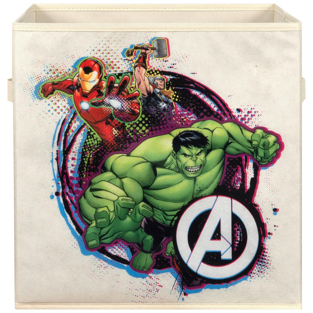 Thumbnail - Stoffbox Avengers beige B/H/T: ca. 32x32x32 cm