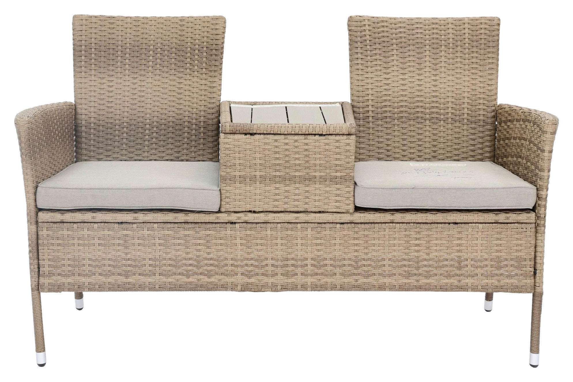 POCOline Gartenbank Love braun Stahl