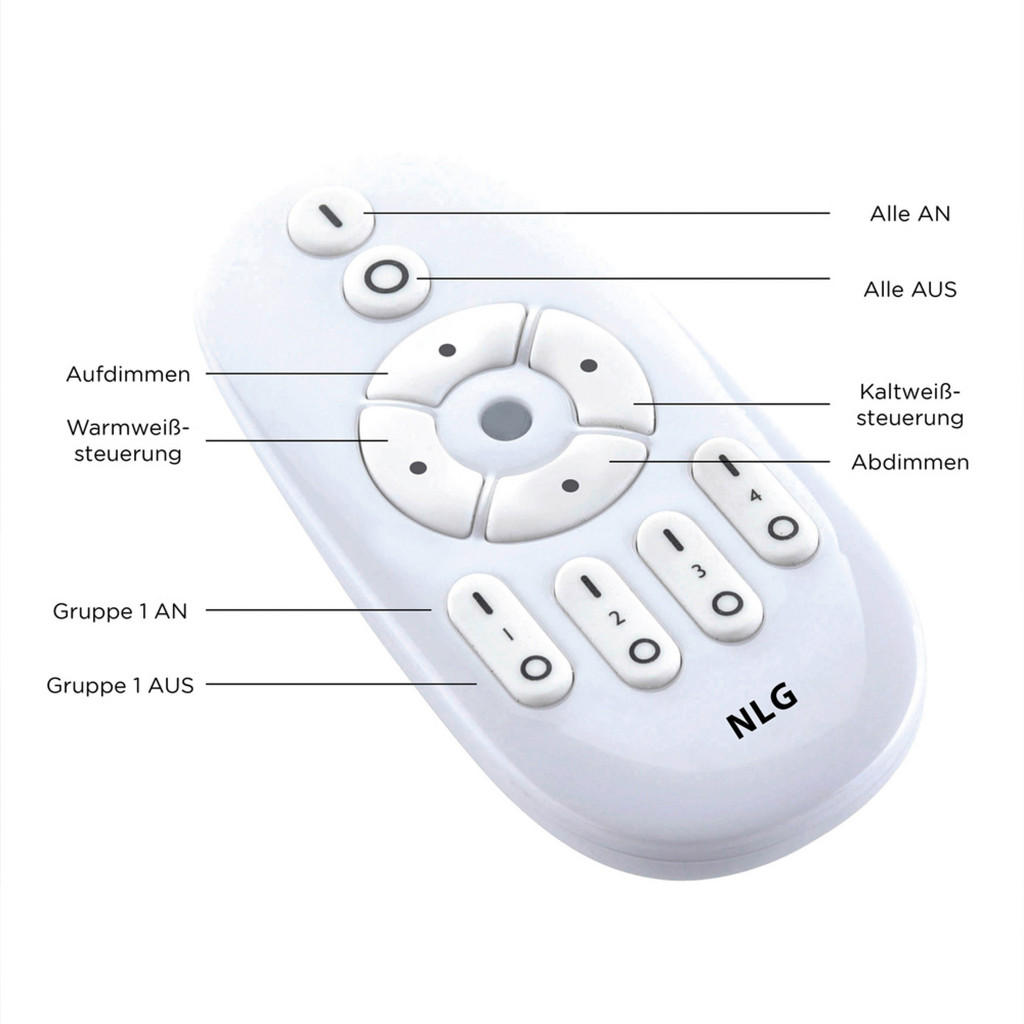 Thumbnail - Just Light LED-Deckenpanel FLAT 15571-18 weiß schwarz Kunststoff Metall H/D: ca. 4,5x40 cm 1 Brennstellen