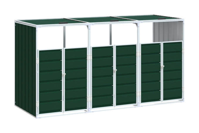 vidaXL Mülltonnenbox grün