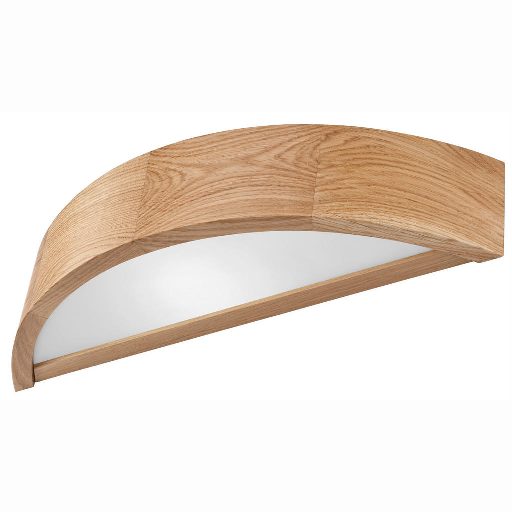 Thumbnail - Lamkur Deckenleuchte EVELINE WALL Eiche Glas Holz H/L: ca. 8x40,5 cm E27 1 Brennstellen