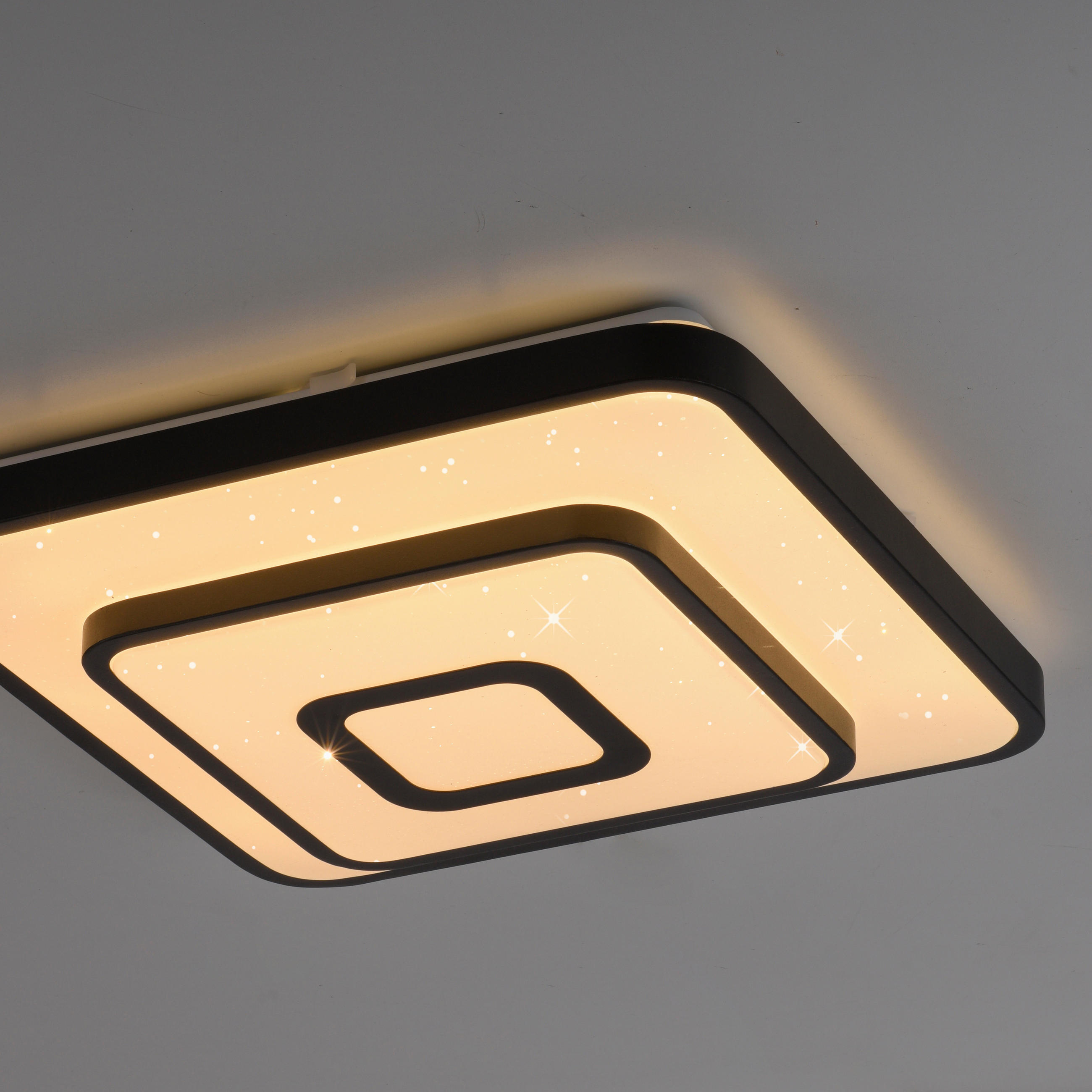 Thumbnail - Just Light LED-Deckenleuchte Turanus schwarz B/H/L: ca. 37,5x8,5x37,5 cm