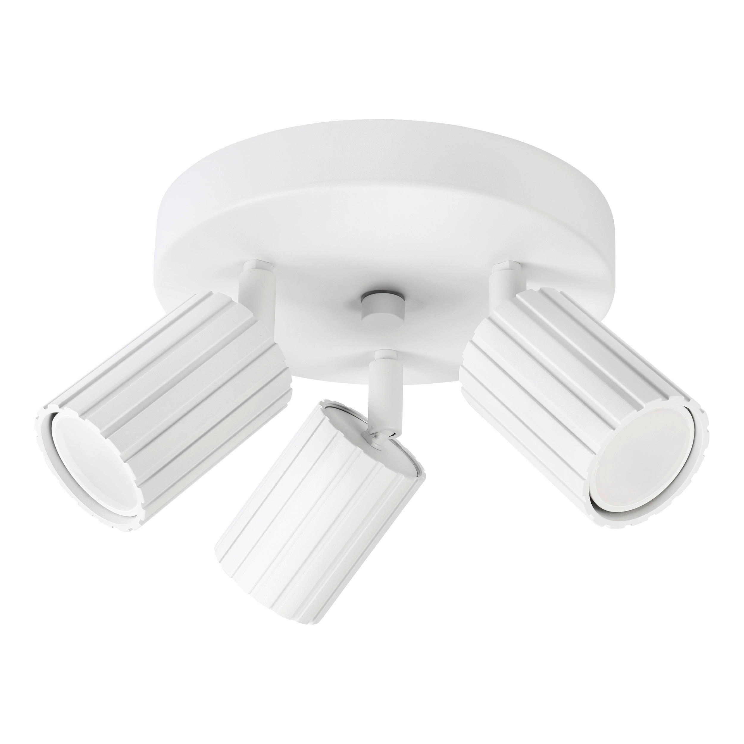 Thumbnail - Lamkur Strahler weiß Stahl B/H/L: ca. 18x19,5x18 cm 3 Brennstellen