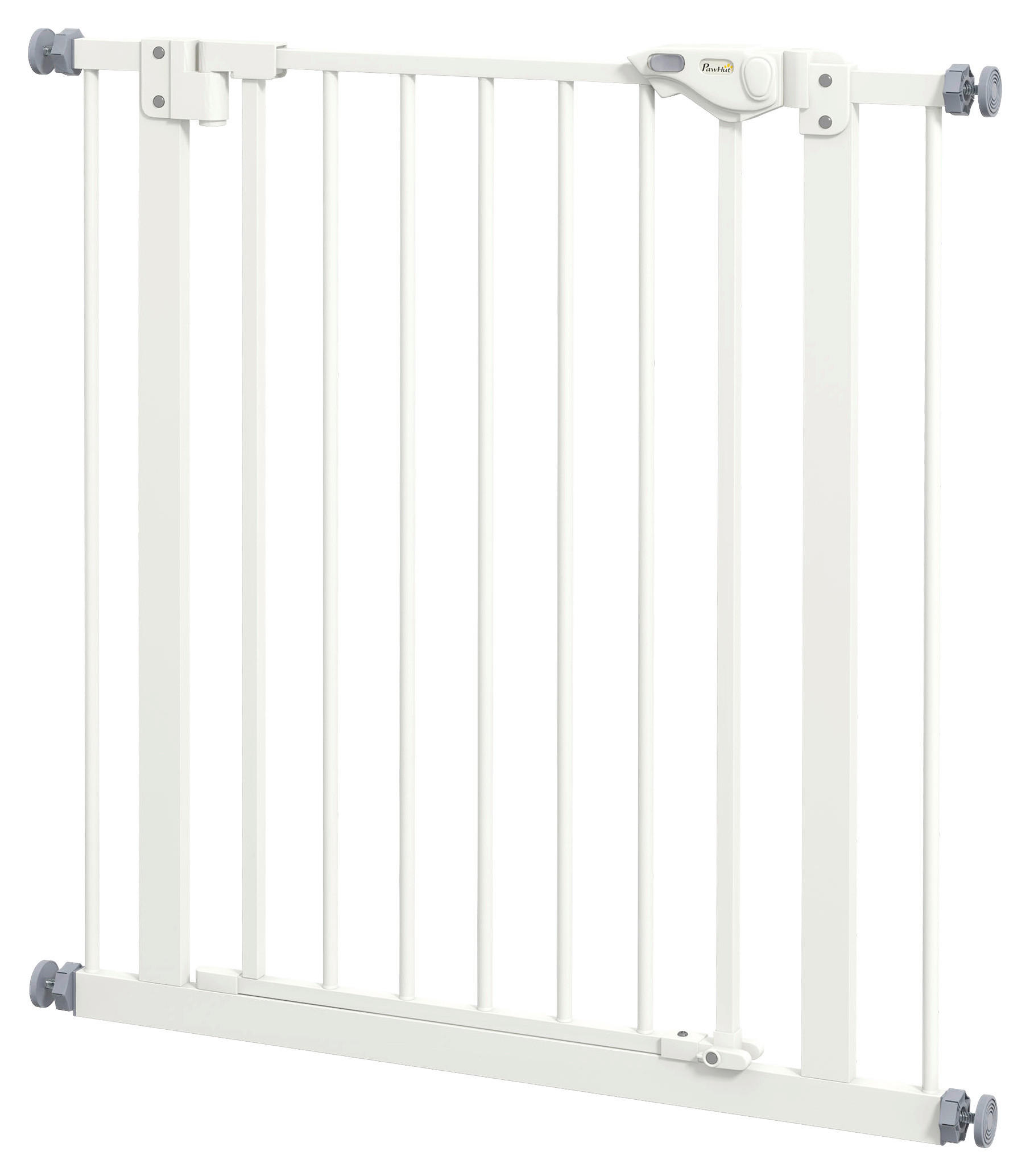 PawHut Türschutzgitter weiß Kunststoff B/H/L: ca. 2x77x80 cm