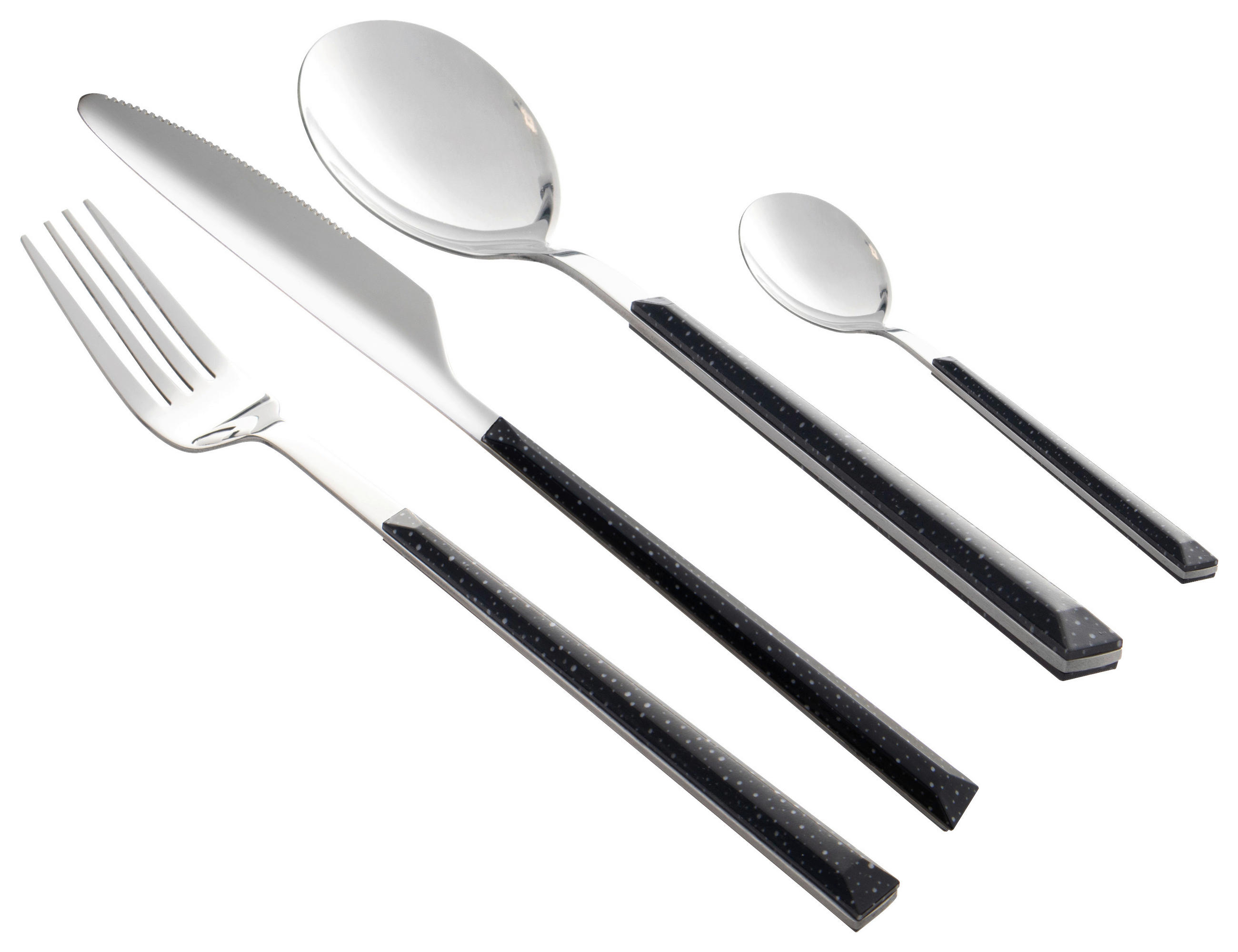 SCHÄFER Besteckset Marble Black schwarz Edelstahl 24 tlg.