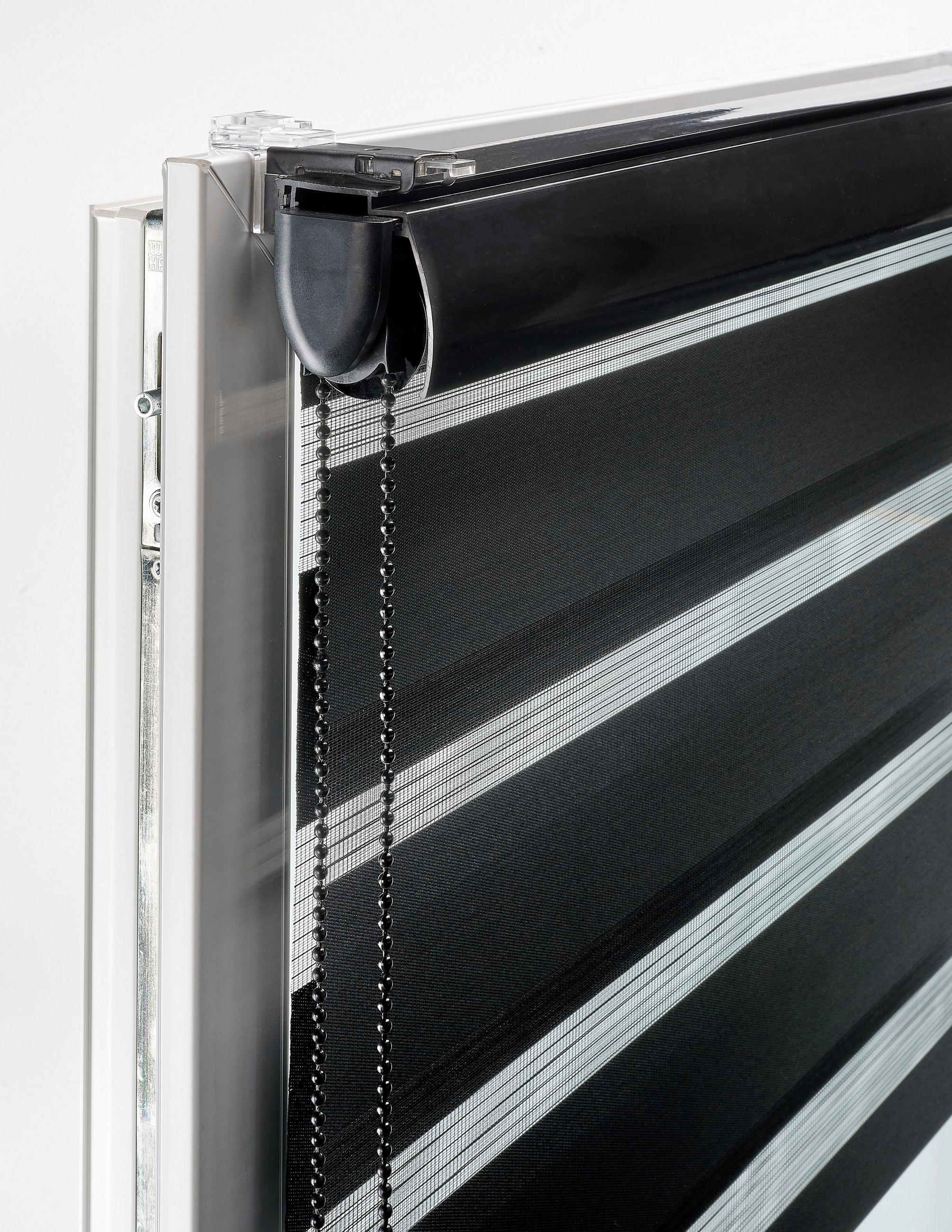 Thumbnail - Boviva Doppelrollo mit Blende Black schwarz B/L: ca. 130x160 cm