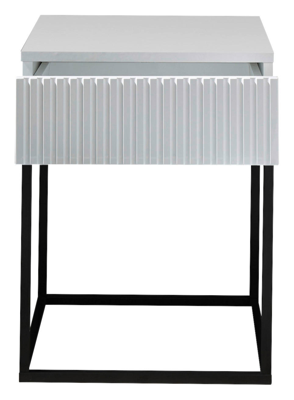 Thumbnail - Nachtkonsole Marle weiß B/H/T: ca. 40x52x39 cm