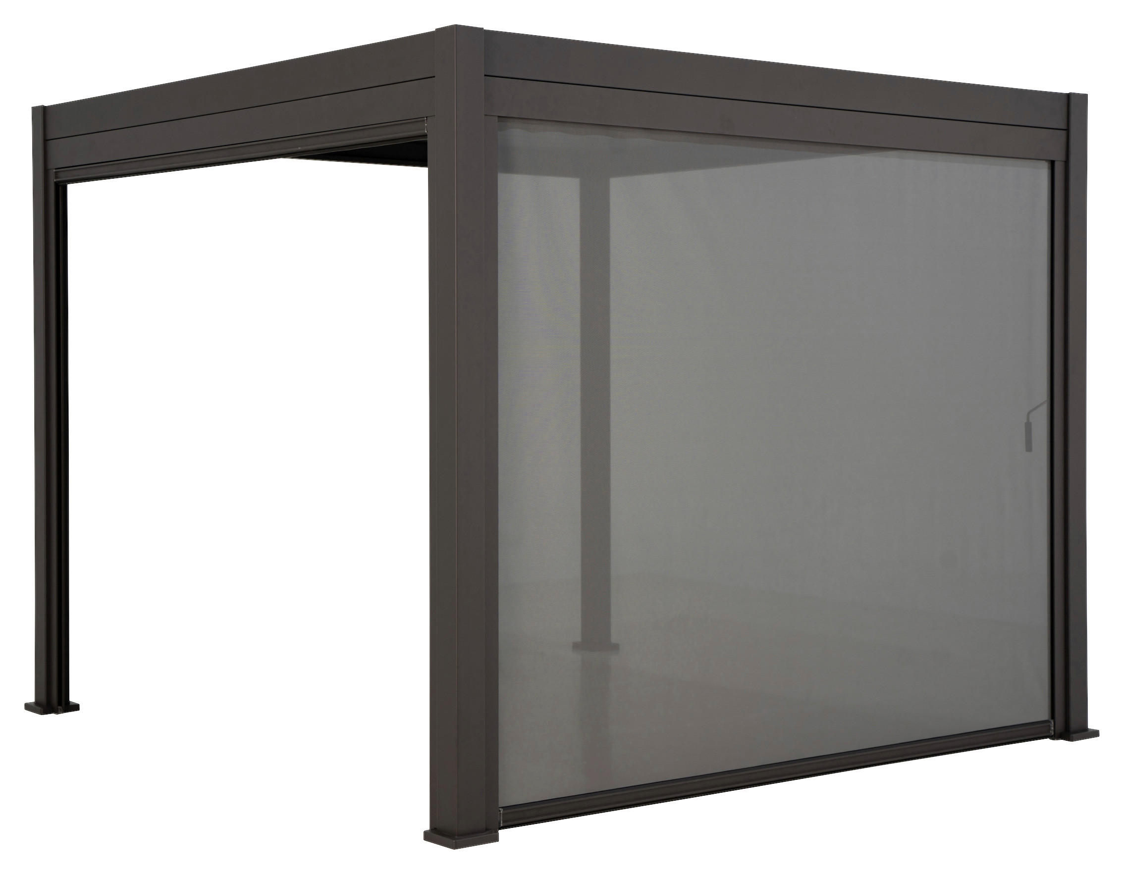 Mirador Sonnenrollo für Pergola Classic und Deluxe anthrazit Aluminium B/H/L: ca. 370,5x236,5x7 cm