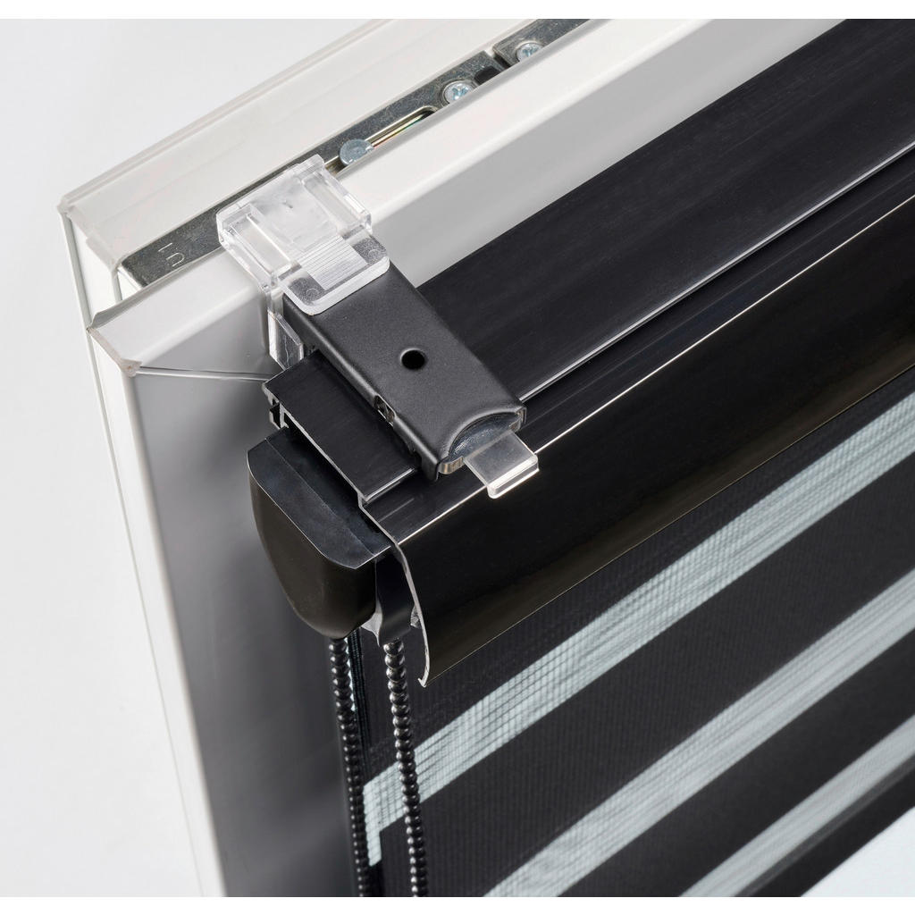 Thumbnail - Boviva Doppelrollo mit Blende Black schwarz B/L: ca. 60x160 cm