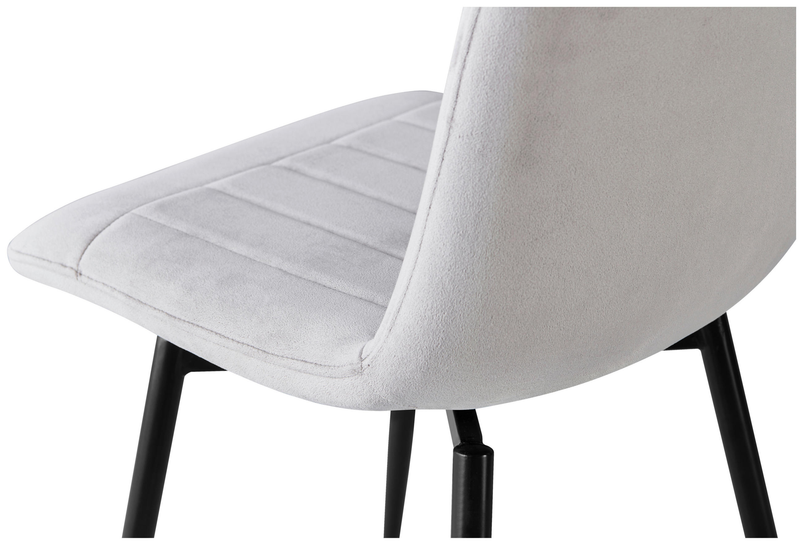 Thumbnail - Stuhl Ayra grau Samt B/H/T: ca. 57x85x57 cm