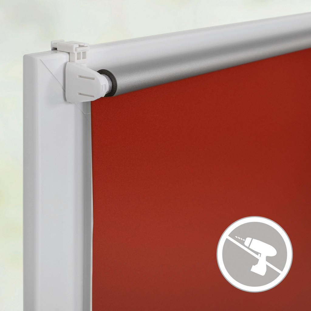 Thumbnail - LICHTBLICK Thermo Klebe-/Klemmrollo Verdunklungsqualität terracotta B/L: ca. 55x150 cm