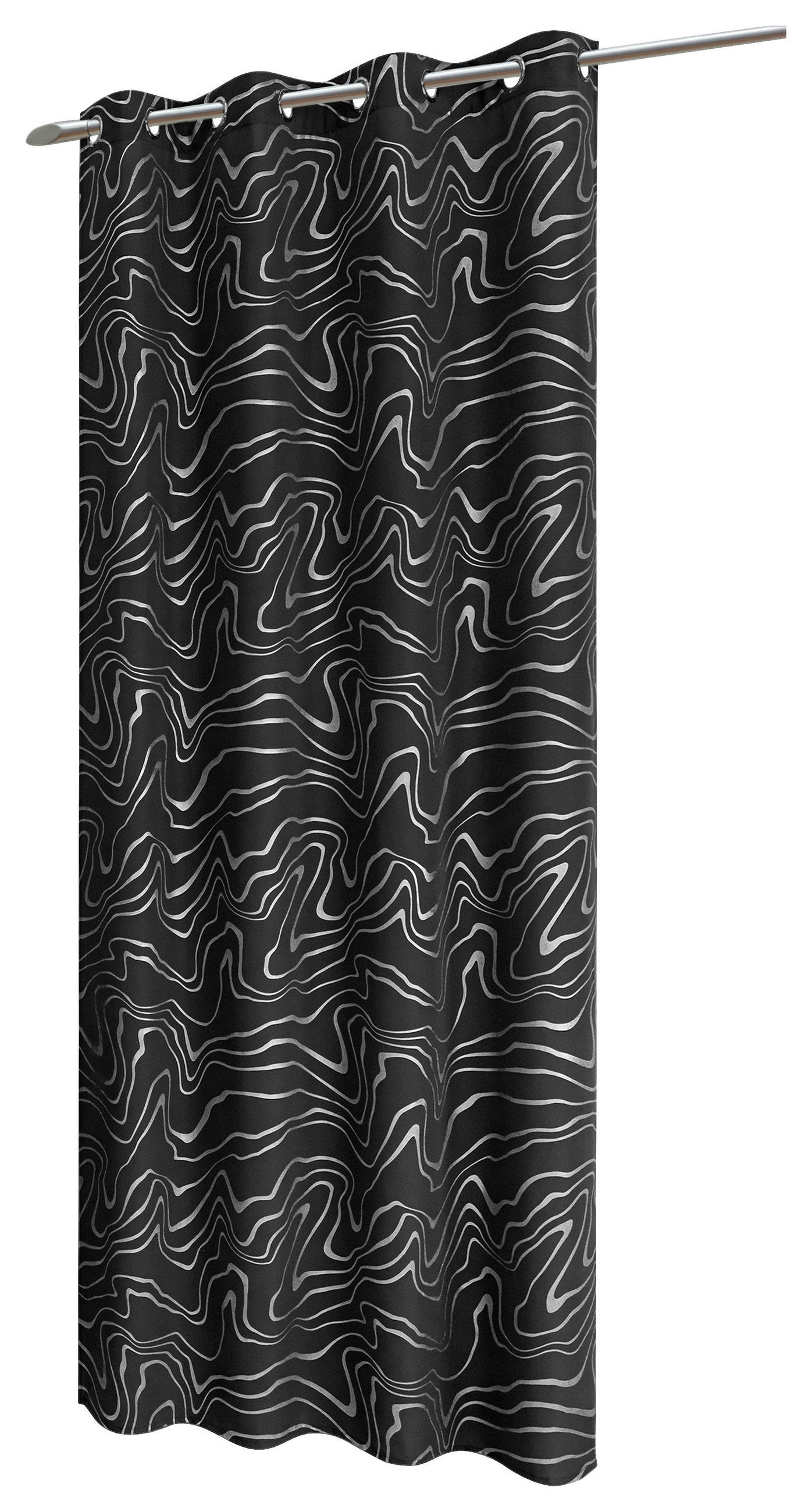 Thumbnail - POCOline Ösenvorhang Samoa schwarz B/L: ca. 135x245 cm