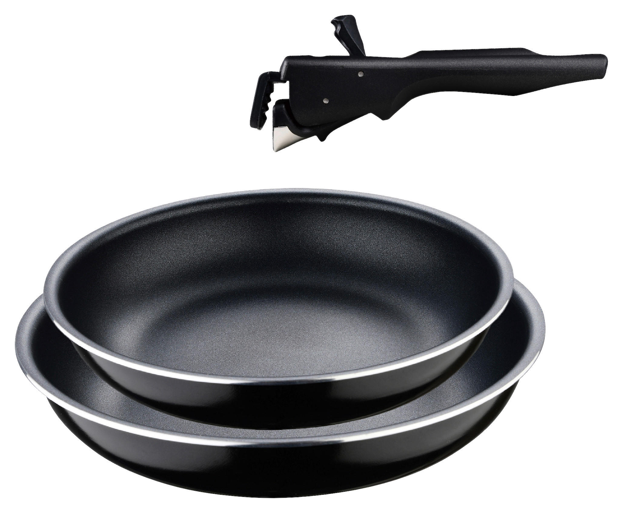 SAN IGNACIO Pfannenset Click & cook schwarz Aluminium 2 tlg.
