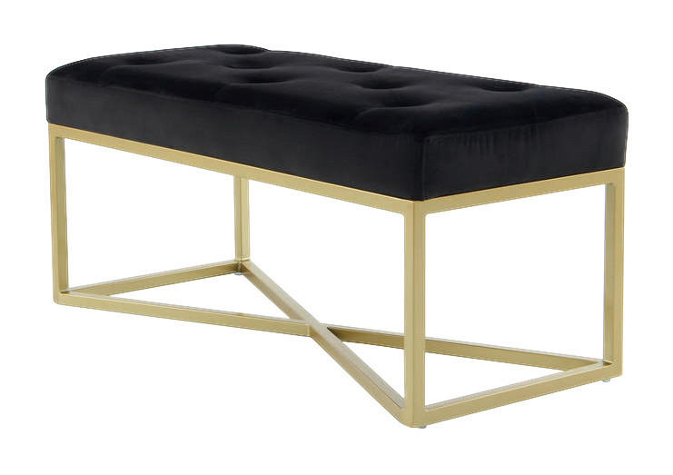 Sitzbank Diaz 101 schwarz B/H/T: ca. 40x40x90 cm