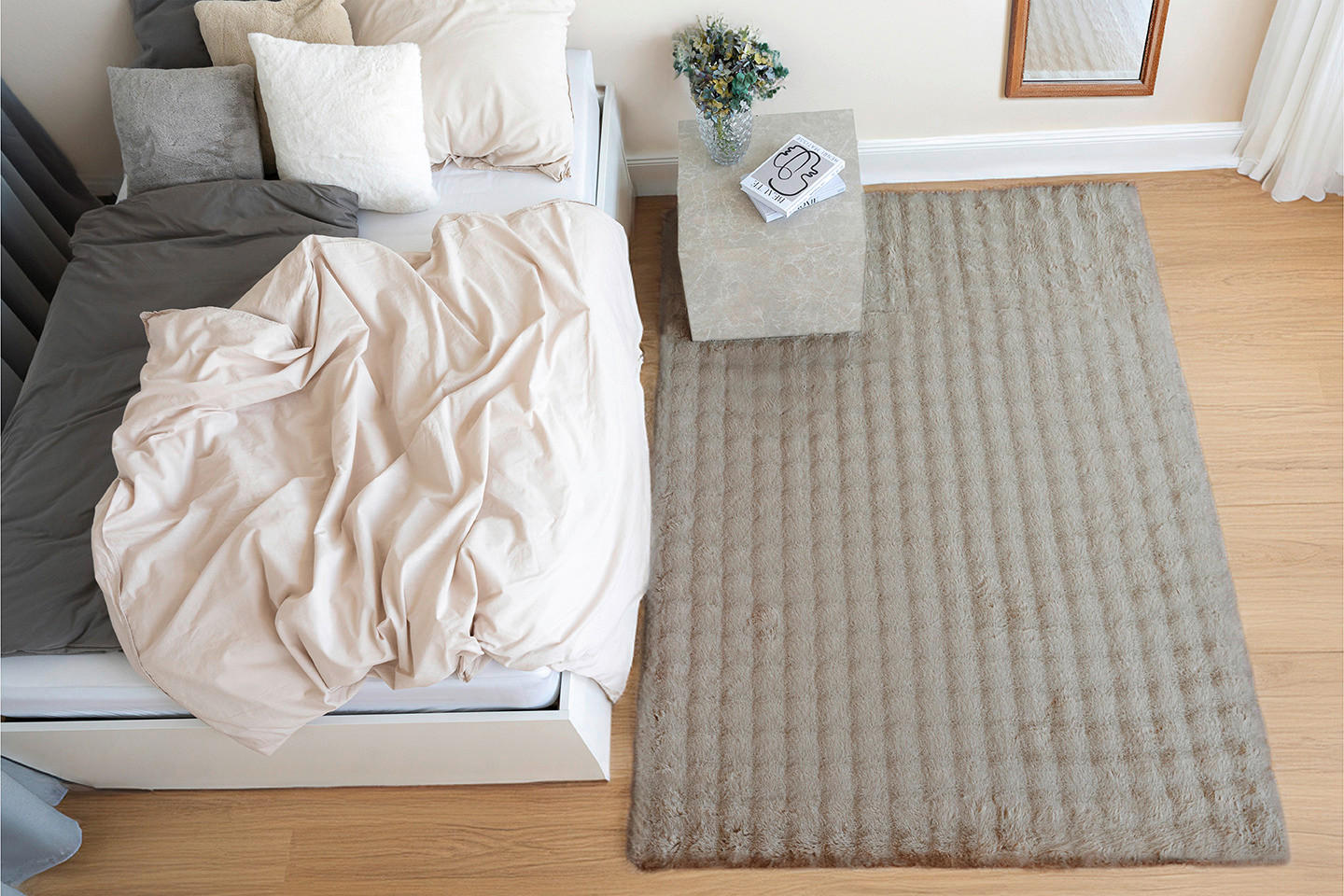 Thumbnail - Padiro Hochflorteppich Hailey 125 beige B/H/L: ca. 200x3x290 cm