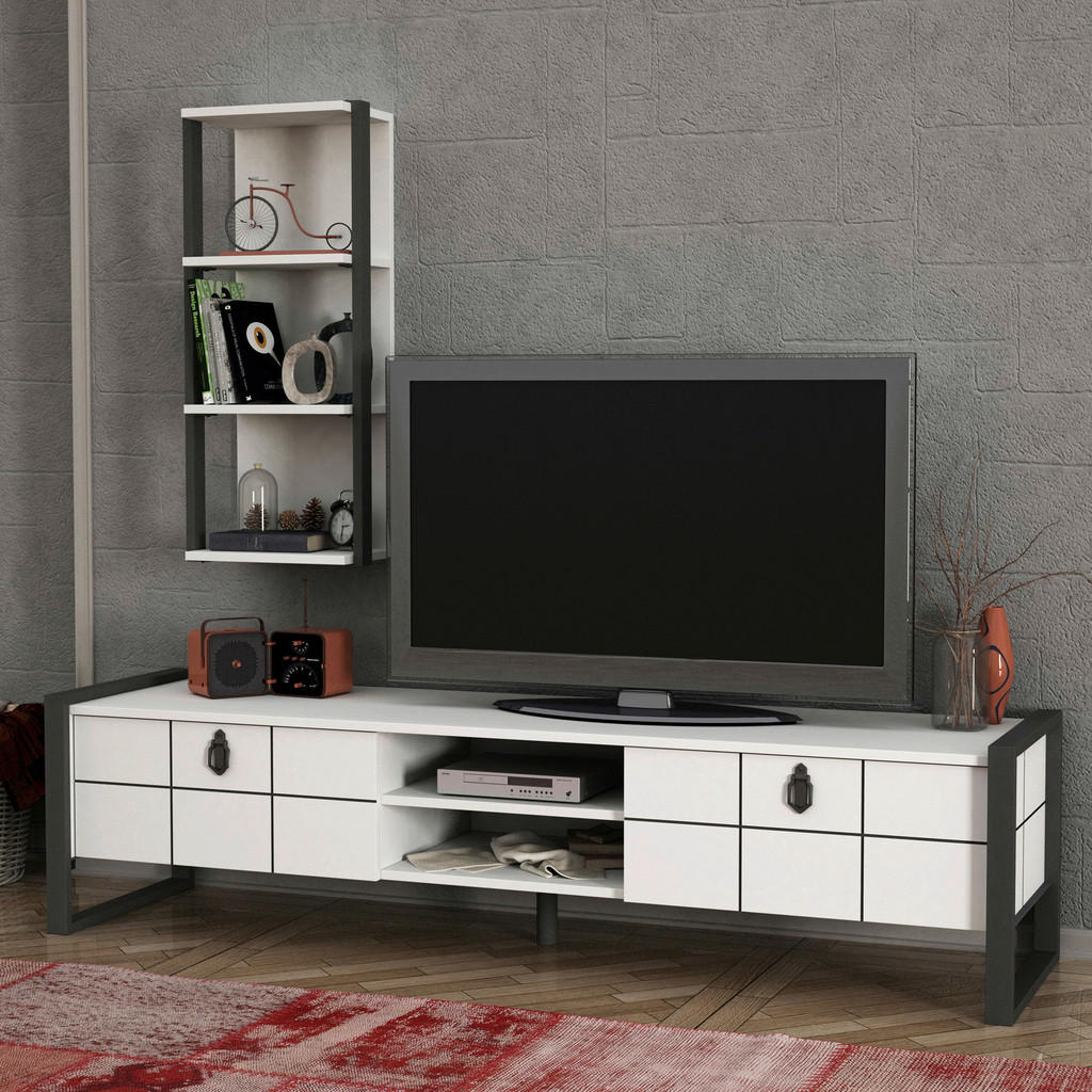 Thumbnail - Wohnwand Lost weiß B/H/T: ca. 184,5x45x34 cm