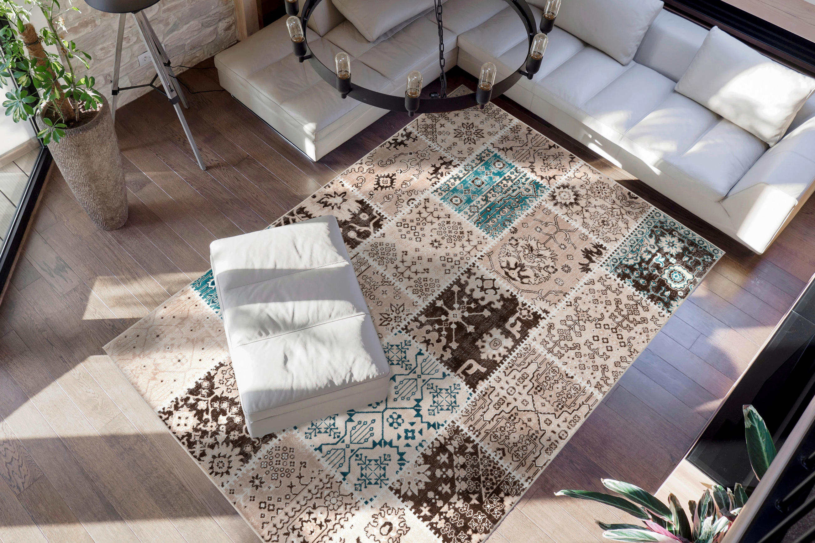 Thumbnail - 360Living Teppich Ariya taupe B/L: ca. 120x170 cm