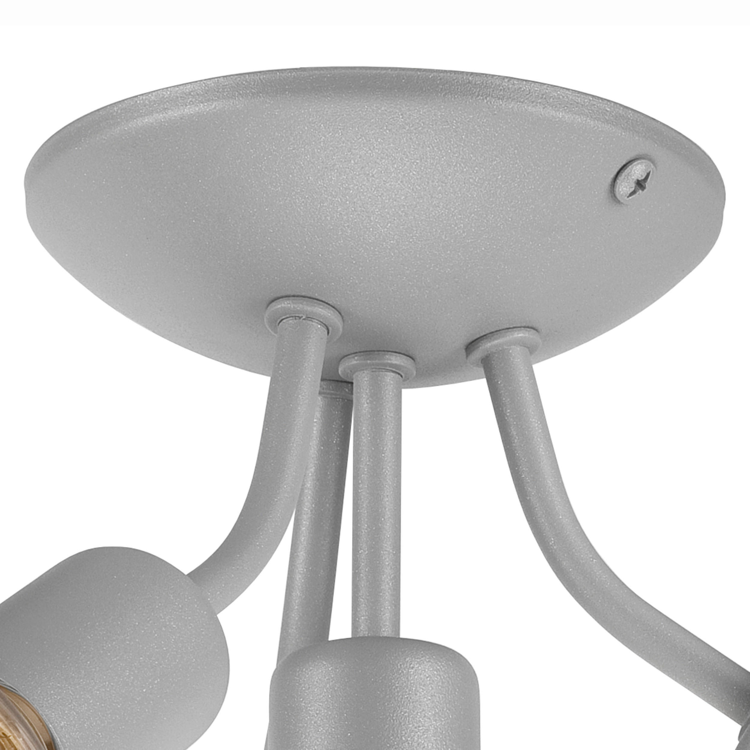 Thumbnail - Lamkur Deckenleuchte VIGGO 39435 silber Stahl H/L: ca. 17x23 cm E27 4 Brennstellen