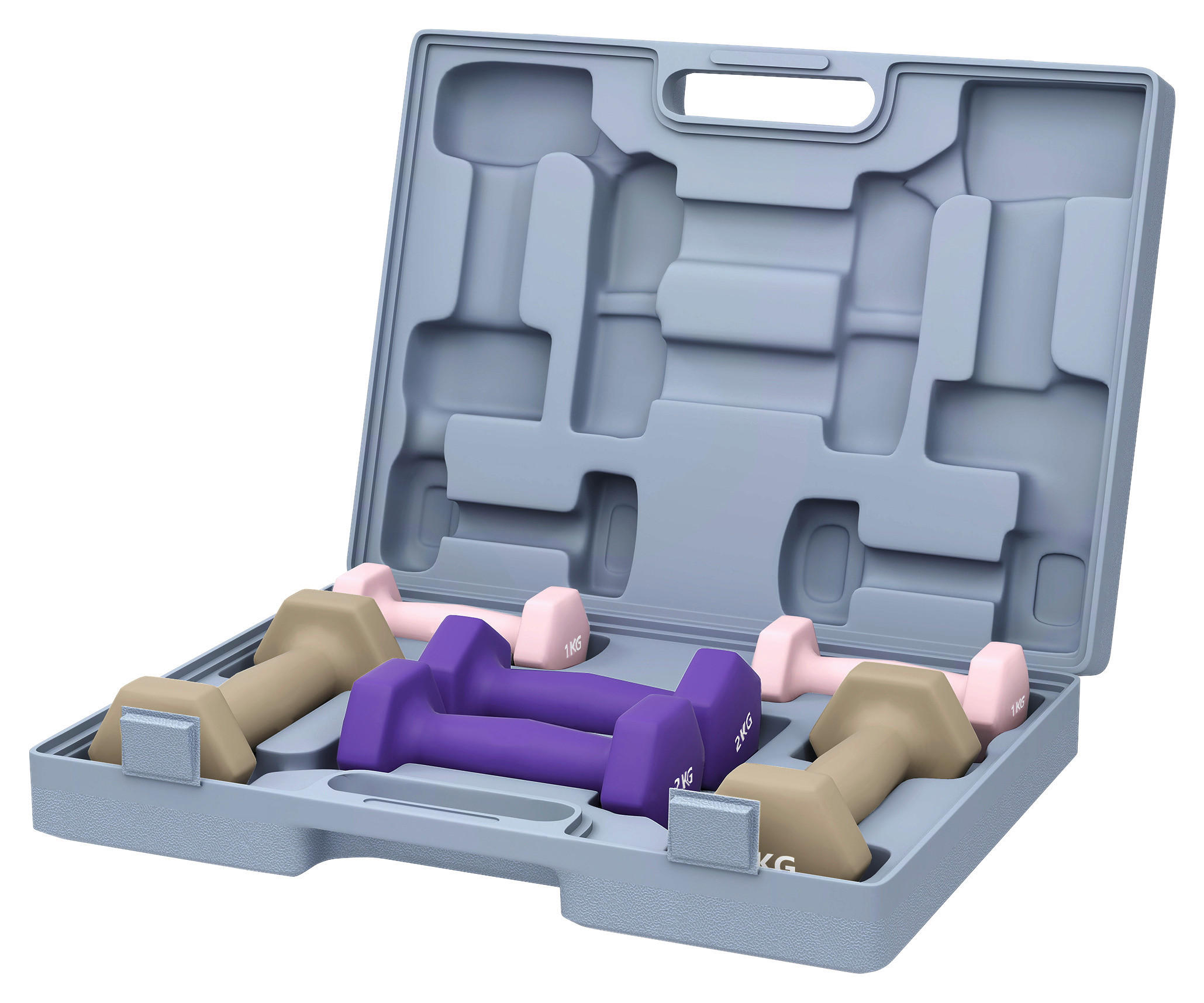 SPORTNOW Hantelset rosa Kunstleder B/H/L: ca. 30x8x41 cm