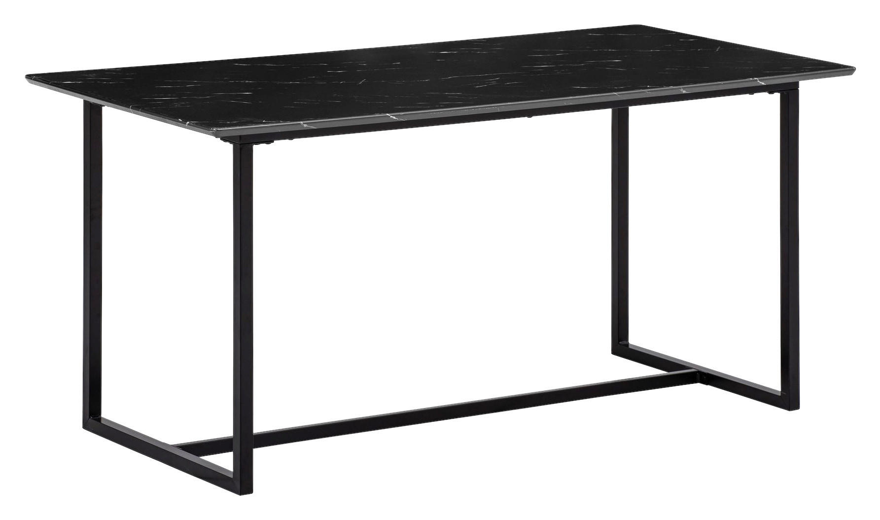 Esstisch schwarz Marmor Optik B/H/T: ca. 120x76x60 cm