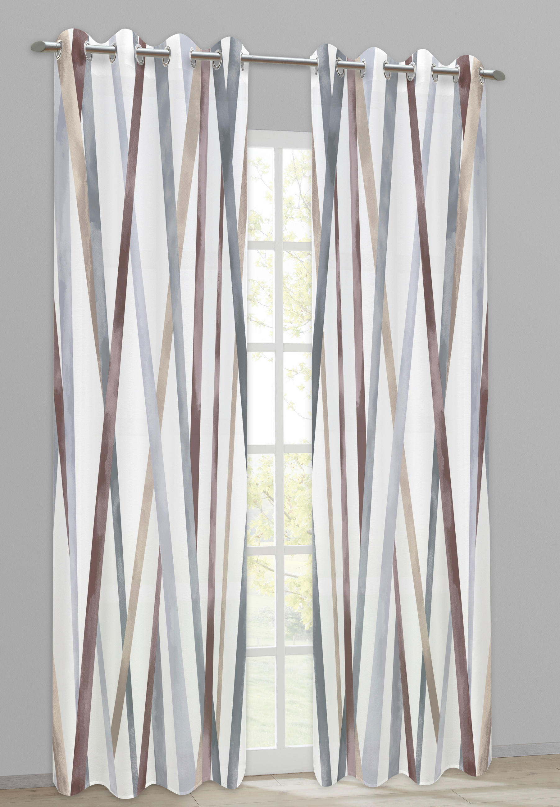 silver edition Ösenvorhang Melanie grau B/L: ca. 135x245 cm