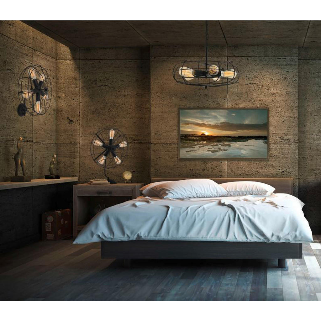 Thumbnail - Näve Leuchten Tischleuchte NV3123122 schwarz Metall H/D: ca. 64x48 cm E27 5 Brennstellen