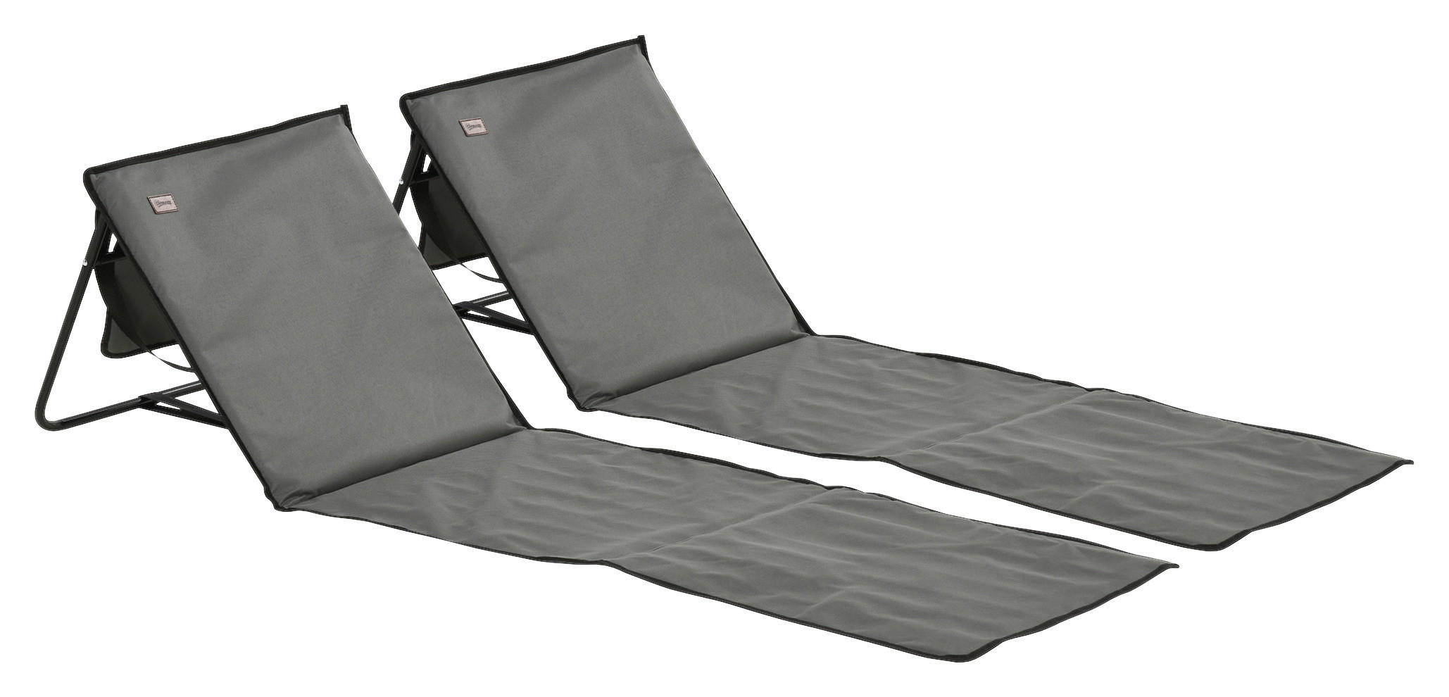 Outsunny Sonnenliege grau Polypropylen B/H/L: ca. 51x142x40 cm