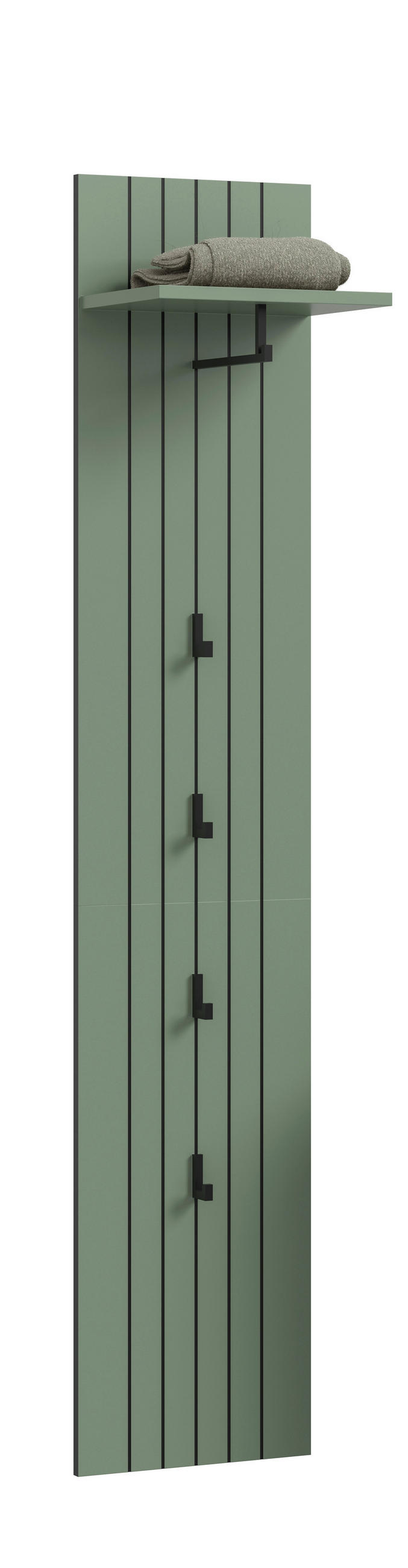 Garderobenpaneel STATION grün B/H/T: ca. 31x160x27 cm
