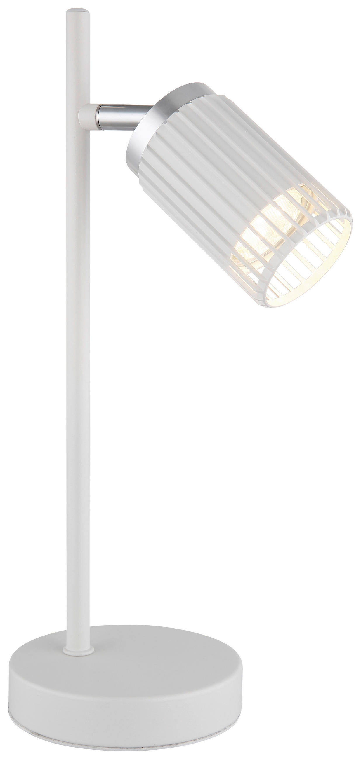 GLOBO Tischleuchte weiß Metall Aluminium B/H/T/L: ca. 12x35x16,5x16,5 cm GU10 1 Brennstellen