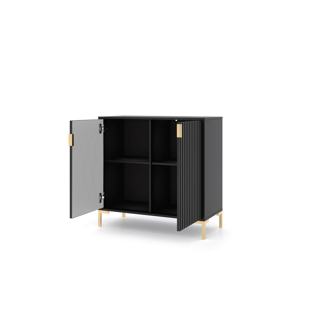 Thumbnail - Kommode FLINN schwarz B/H/T: ca. 88,2x85,8x40 cm