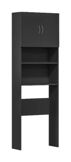 Waschmaschinenschrank schwarz B/H/T: ca. 64x190x24 cm