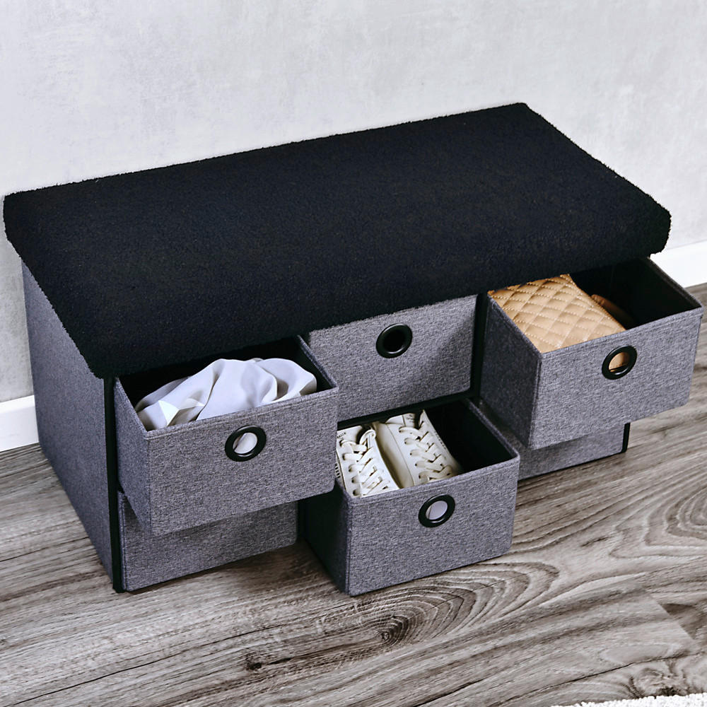 Thumbnail - Kesper Sitzbank grau B/H/L: ca. 37,5x10x77 cm