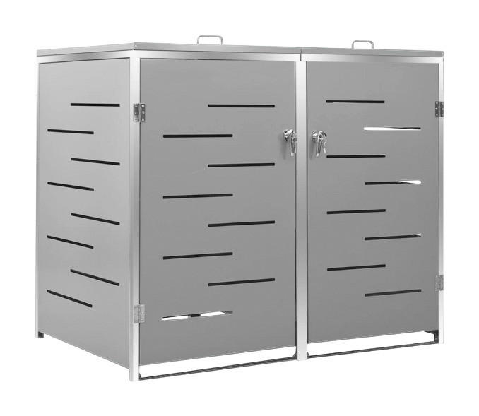 vidaXL Mülltonnenbox grau